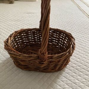 Woven Brown Basket with Handle